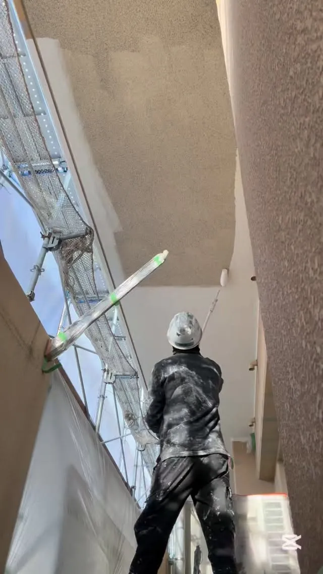 おじさんがただただ天井を塗っている動画🐕